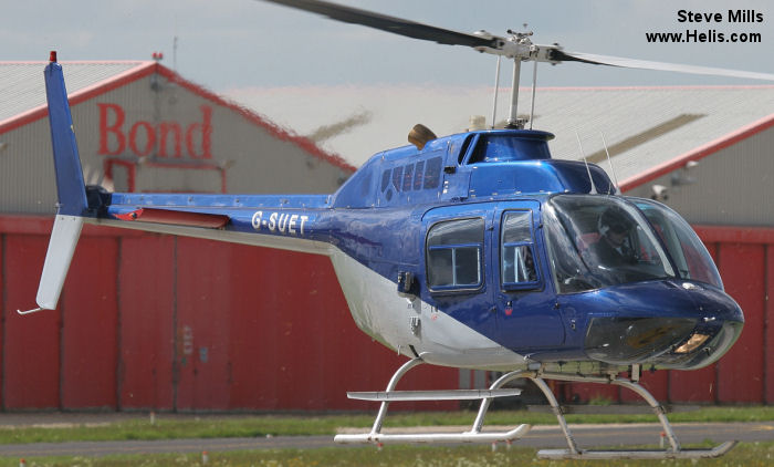 Helicopter Bell 206A Serial 314 Register G-SUET G-BLZN ZS-HMV C-GWDH N1408W used by Aerospeed Ltd ,PHI Inc. Aircraft history and location