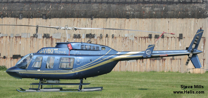 Helicopter Bell 206L-3 Long Ranger Serial 51284 Register G-VVBO EI-BYR D-HBAD used by Atlas Helicopters. Built 1989. Aircraft history and location