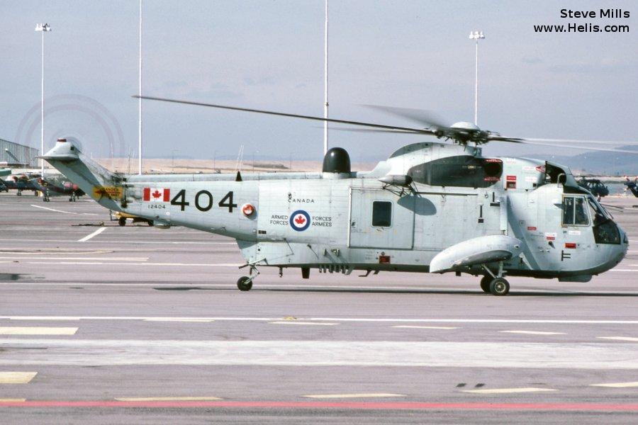 Helicopter Sikorsky CH-124 Sea King Serial 61-202 Register 12404 4004 used by Canadian Armed Forces ,Royal Canadian Navy  (1945-1968). Built 1964. Aircraft history and location