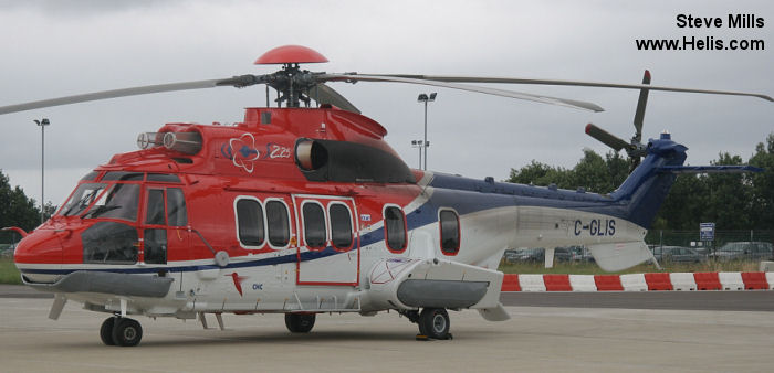 Helicopter Eurocopter EC225LP Serial 2798 Register YR-1ZA M-ABKG PR-BGH C-GLIS used by Airbus Helicopters Romania ,CHC do Brasil BHS (BHS Taxi Aereo) ,CHC (Canadian Helicopter Corporation). Built 2011. Aircraft history and location