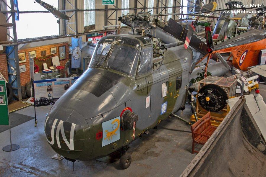 Helicopter Westland Whirlwind HAR.10 Serial wa361 Register XP345 used by Royal Air Force RAF. Built 1962. Aircraft history and location