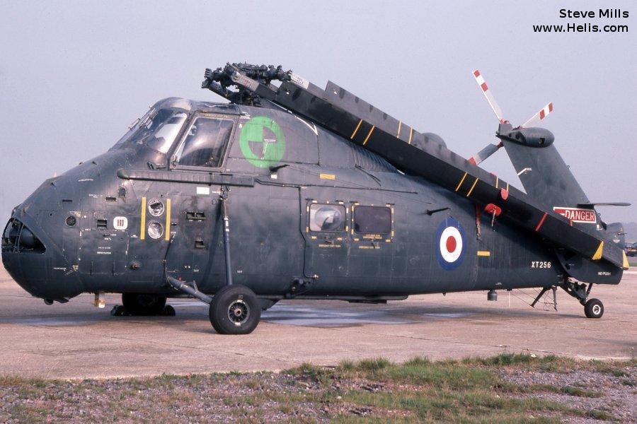 Helicopter Westland Wessex HAS.3 Serial wa240 Register XT256 used by Fleet Air Arm RN (Royal Navy). Built 1965. Aircraft history and location