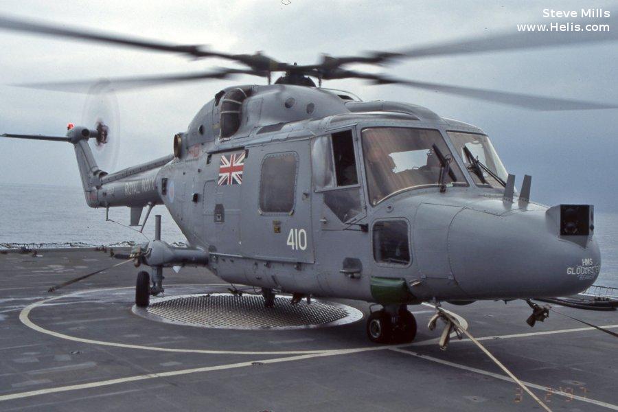 Helicopter Westland Lynx HAS3 Serial 257 Register ZD253 used by Fleet Air Arm RN (Royal Navy). Built 1982. Aircraft history and location