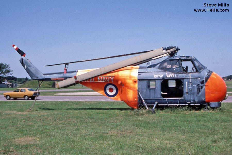 Helicopter Westland Whirlwind HAS.7 Serial wa282 Register XN302 used by Fleet Air Arm RN (Royal Navy). Built 1959. Aircraft history and location