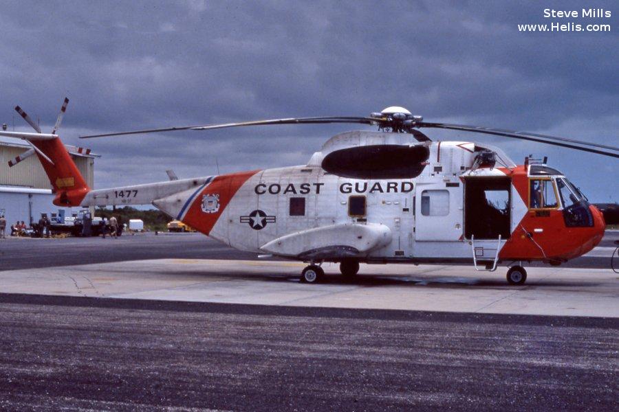 Helicopter Sikorsky HH-3F Pelican Serial 61-639 Register 1477 used by US Coast Guard USCG. Aircraft history and location