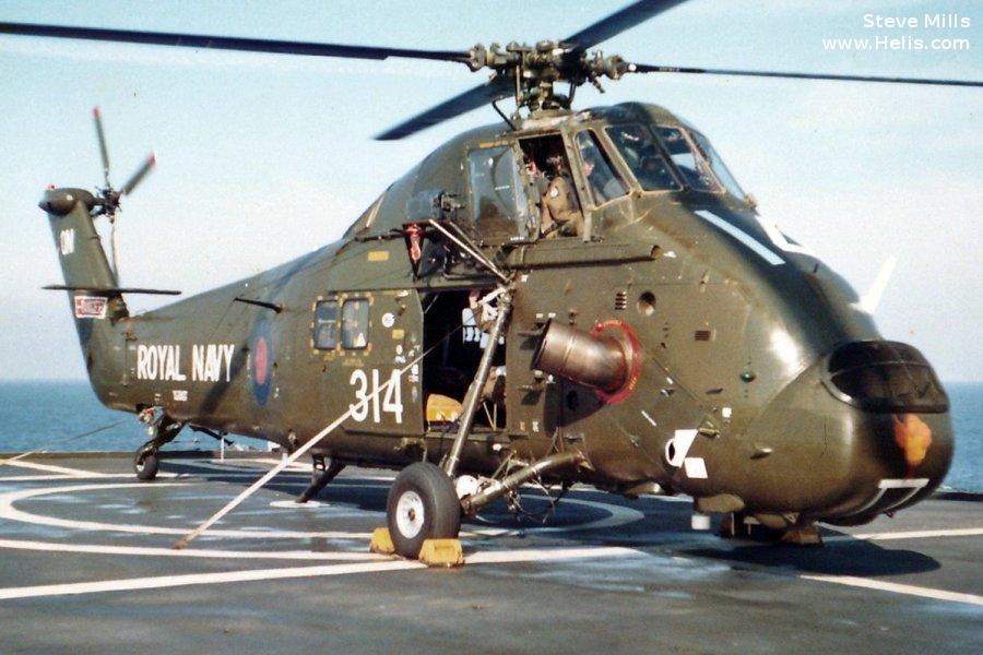 Helicopter Westland Wessex HU.5 Serial wa176 Register XS507 used by Royal Air Force RAF ,Royal Marines RM ,Fleet Air Arm RN (Royal Navy). Built 1964. Aircraft history and location