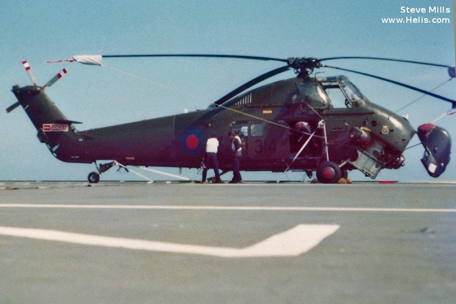 Helicopter Westland Wessex HU.5 Serial wa307 Register XT485 used by Fleet Air Arm RN (Royal Navy) ,Royal Marines RM. Built 1966. Aircraft history and location