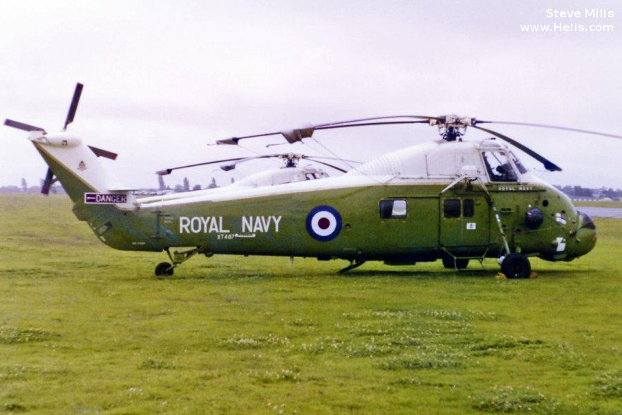 Helicopter Westland Wessex HU.5 Serial wa309 Register XT487 used by Fleet Air Arm RN (Royal Navy). Built 1966. Aircraft history and location