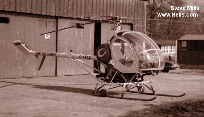 Helicopter Hughes 269C / 300 Serial 90-0041 Register G-ZAPS G-AYLX. Built 1970. Aircraft history and location
