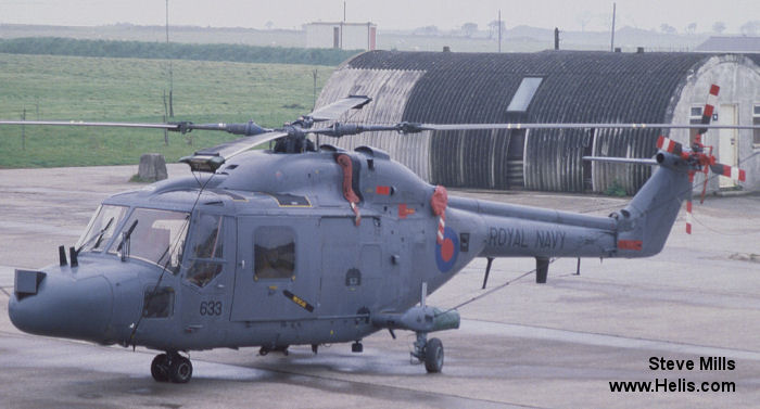Helicopter Westland Lynx HAS3 Serial 316 Register ZD565 used by Fleet Air Arm RN (Royal Navy). Built 1985. Aircraft history and location