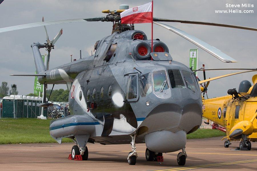 Helicopter Mil Mi-14PL Haze Serial A1001 Register 1001 used by Marynarka Wojenna (Polish Navy). Aircraft history and location