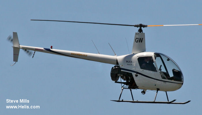 Helicopter Robinson R22 Beta II Serial 3902 Register ZK-HGW used by HELiPRO NZ. Built 2005. Aircraft history and location