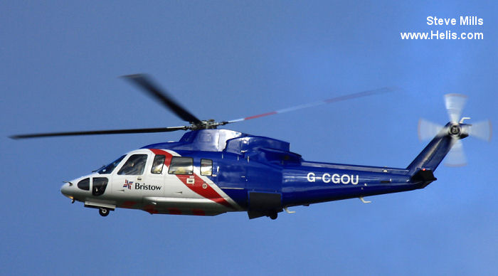 Helicopter Sikorsky S-76C Serial 760780 Register G-CGOU used by Bristow. Built 2010. Aircraft history and location