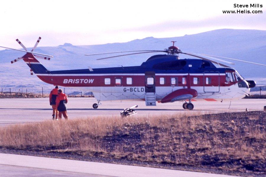 Helicopter Sikorsky S-61N Mk.II Serial 61-739 Register AD-1601 9M-BED G-BCLD used by Akhdar Dayem (Akhdar Dayem Association) ,Bristow Malaysia ,Bristow. Built 1974. Aircraft history and location