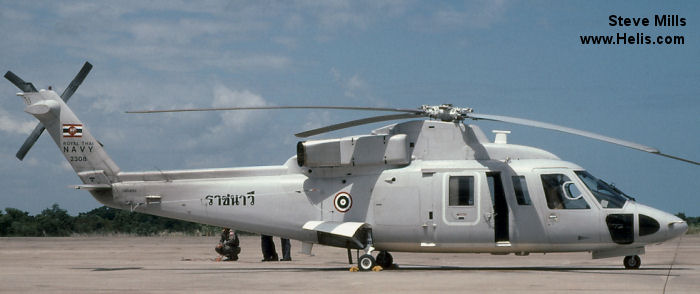 Helicopter Sikorsky S-76B Serial 760450 Register 2308 used by Royal Thai Navy. Aircraft history and location