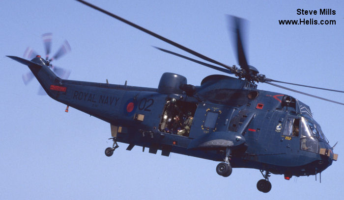 Helicopter Westland Sea King HAS.5 Serial wa 956 Register ZE418 used by Fleet Air Arm RN (Royal Navy). Built 1986. Aircraft history and location