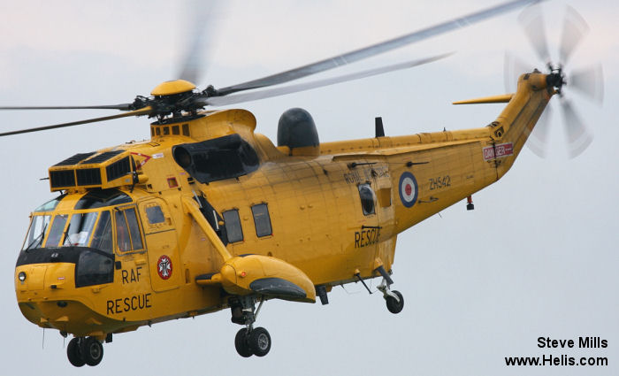 Helicopter Westland Sea King HAR.3A Serial wa1008 Register ZH542 used by Force Aérienne Belge (Belgian Air Force) ,Royal Air Force RAF. Built 1996. Aircraft history and location