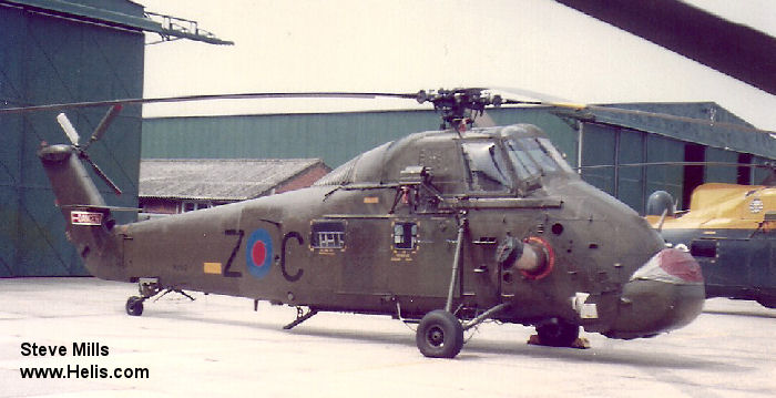 Helicopter Westland Wessex HU.5 Serial wa186 Register XS517 used by Royal Air Force RAF ,Fleet Air Arm RN (Royal Navy). Built 1964. Aircraft history and location