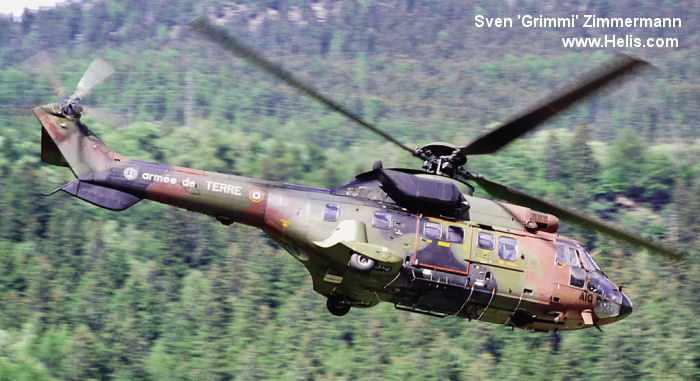 Helicopter Eurocopter AS532UL Cougar Serial 2267 Register 2267 used by Aviation Légère de l'Armée de Terre ALAT (French Army Light Aviation). Aircraft history and location