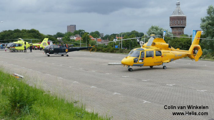Helicopter Eurocopter AS365N3 Dauphin 2 Serial 6740 Register OO-NHM C-FYRC 5N-BJP used by NHV (Noordzee Helikopters Vlaanderen) ,CHC (Canadian Helicopter Corporation) ,Aero Contractors Nigeria. Built 2006. Aircraft history and location