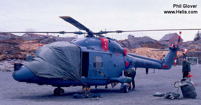 Helicopter Westland Lynx HAS3 Serial 297 Register ZD262 used by Fleet Air Arm RN (Royal Navy). Built 1983. Aircraft history and location