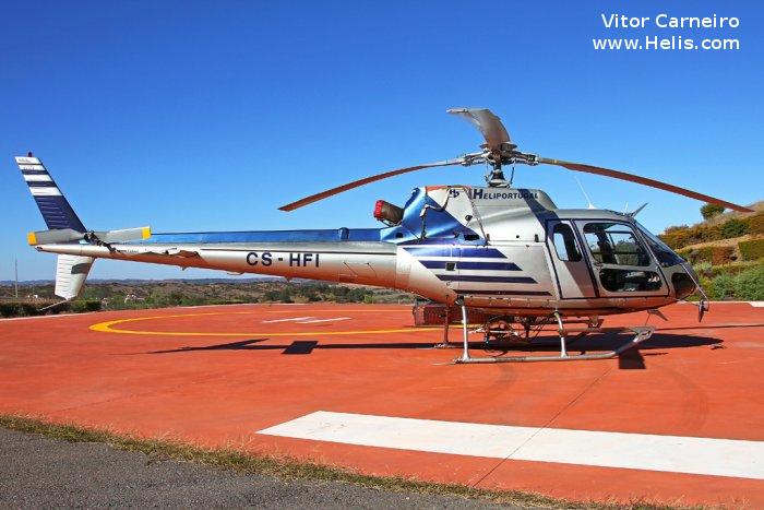 Helicopter Aerospatiale AS350D Astar Serial 1216 Register CS-HFI PT-YJC G-BXNI C-GNML used by Heliportugal ,Viking Helicopters. Built 1979. Aircraft history and location