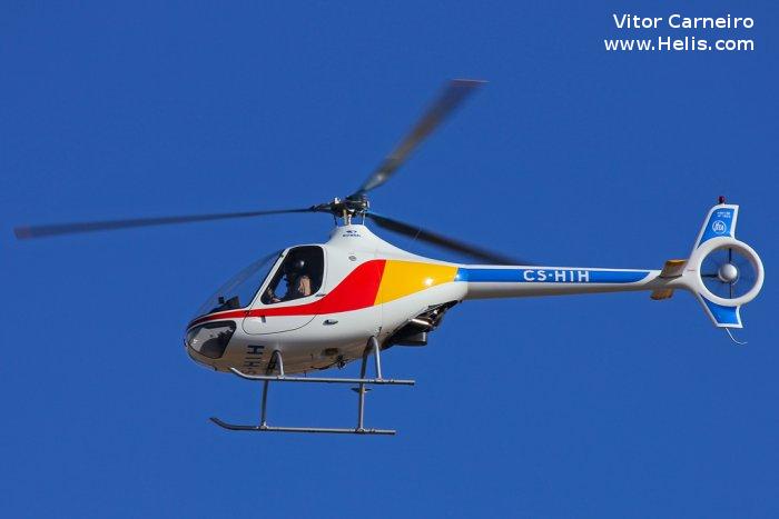 Helicopter Guimbal Cabri G2 Serial 1053 Register CS-HIH used by HTA Helicopteros. Built 2013. Aircraft history and location