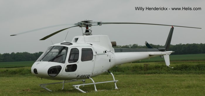 Helicopter Aerospatiale AS350B Ecureuil Serial 1792 Register F-GECM. Built 1984. Aircraft history and location
