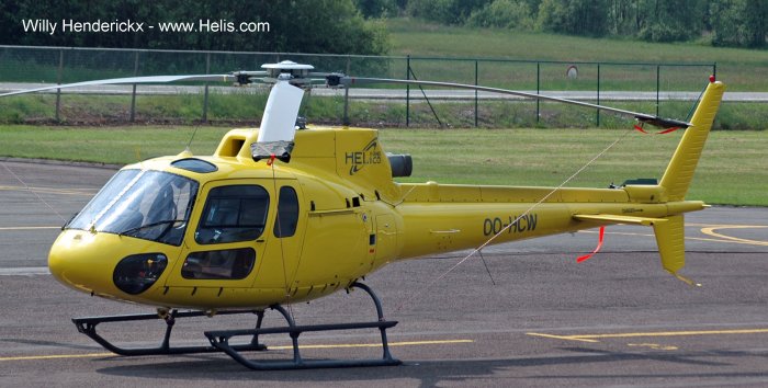 Helicopter Eurocopter AS350BA Ecureuil Serial 9080 Register F-HACY OO-HCW used by Heli and Co. Aircraft history and location