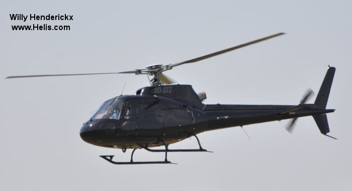 Helicopter Eurocopter AS350B2 Ecureuil Serial 4303 Register OO-STZ G-HELM. Built 2007. Aircraft history and location