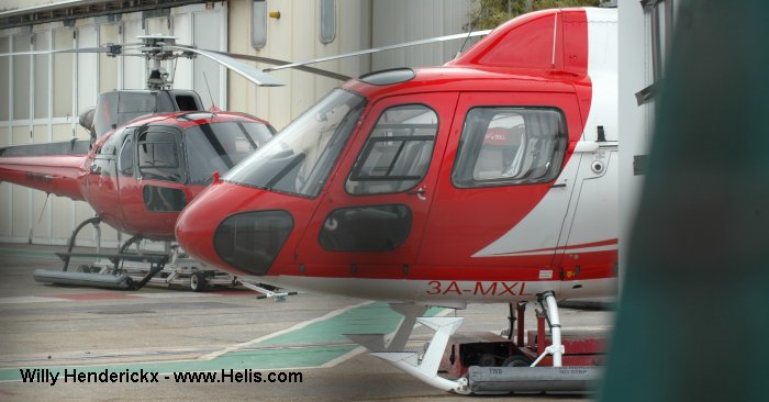 Helicopter Eurocopter AS355N Ecureuil 2 Serial 5713 Register G-PAUK 2-CINE 3A-MXL used by Heli Air Monaco. Aircraft history and location