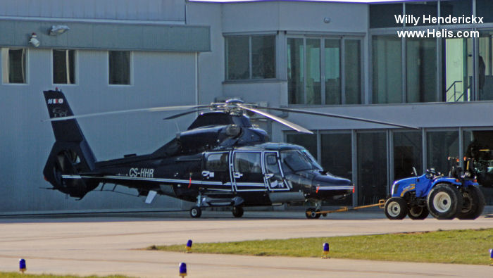 Helicopter Eurocopter AS365N3 Dauphin 2 Serial 6841 Register CS-HHR F-OJTU used by NHV NHV Norwich ,Heliportugal. Built 2009. Aircraft history and location