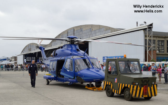 Helicopter AgustaWestland AW139 Serial 31267 Register PH-PXY I-EASH used by Politie Luchtvaart Dienst (Dutch Police Aviation) ,AgustaWestland Italy. Built 2009. Aircraft history and location