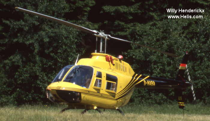 Helicopter Bell 206B-3 Jet Ranger Serial 4259 Register G-ISPH G-OPJM D-HABA. Built 1992. Aircraft history and location