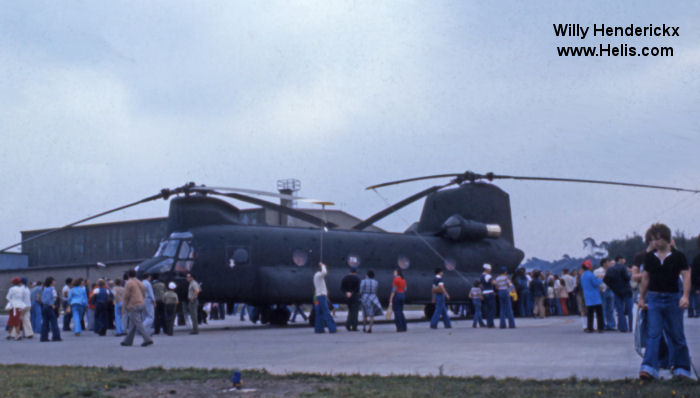 Helicopter Boeing-Vertol CH-47C Chinook Serial b-779 Register 76-22677 used by US Army Aviation Army. Aircraft history and location