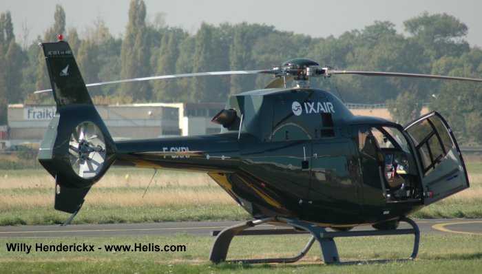 Helicopter Eurocopter EC120B Serial 1482 Register F-GXRI used by IXAIR. Aircraft history and location
