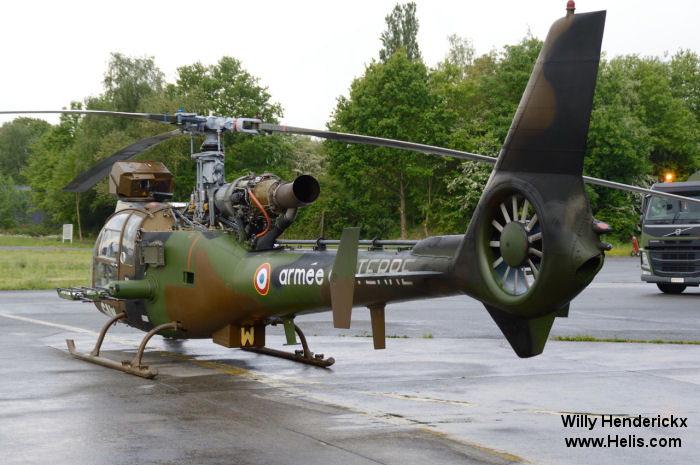 Helicopter Aerospatiale SA342M Gazelle Serial 1996 Register 3996 used by Aviation Légère de l'Armée de Terre ALAT (French Army Light Aviation). Aircraft history and location