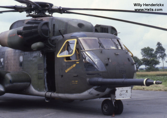 Helicopter Sikorsky HH-53C Super Jolly Serial 65-275 Register 69-5796 used by US Air Force USAF Converted to MH-53M Pave Low IV. Aircraft history and location
