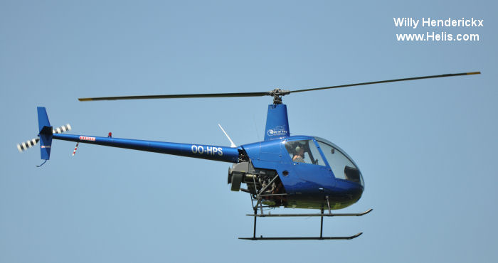 Helicopter Robinson R22 Beta II Serial 3832 Register OO-HPS used by Best in Sky (best in sky). Built 2005. Aircraft history and location