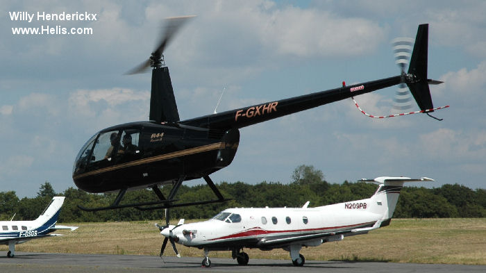 Helicopter Robinson R44 Raven II Serial 10329 Register F-GXHR G-SCAM EI-JAL. Built 2004. Aircraft history and location
