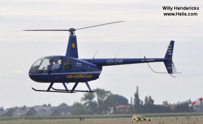Helicopter Robinson R44 Raven II Serial 12316 Register OO-CHE. Aircraft history and location