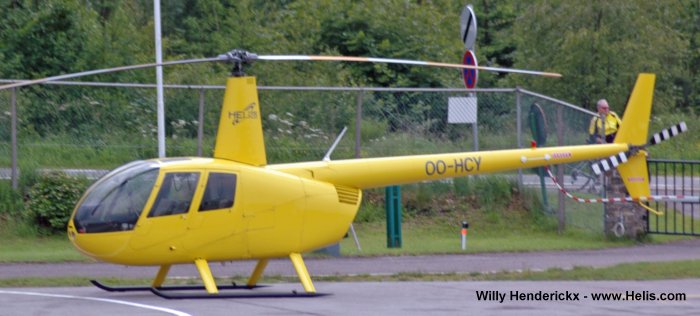 Helicopter Robinson R44 Raven Serial 1592 Register OO-HCY used by Heli and Co. Aircraft history and location