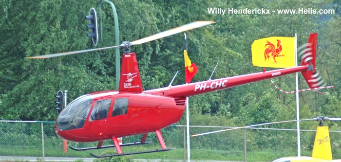 Helicopter Robinson R44 Raven II Serial 10268 Register PH-CHC OO-CHC used by HeliCentre. Aircraft history and location