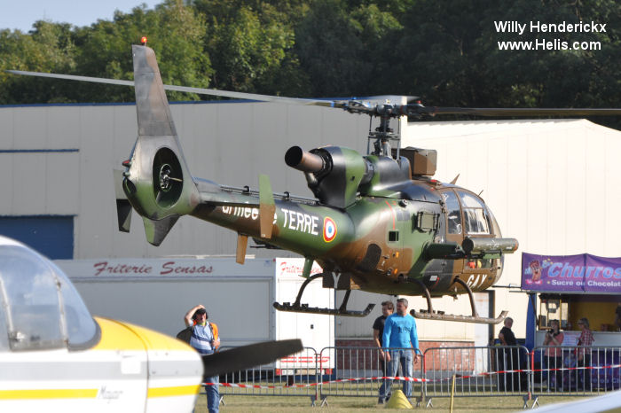 Helicopter Aerospatiale SA342M Gazelle Serial 2019 Register 4019 used by Aviation Légère de l'Armée de Terre ALAT (French Army Light Aviation). Aircraft history and location