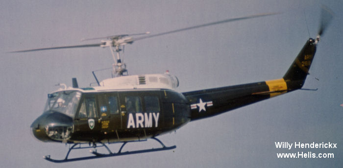 Helicopter Bell UH-1H Iroquois Serial 13317 Register N7515L 72-21618 used by US Department of State ,US Army Aviation Army. Aircraft history and location