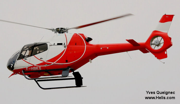 Helicopter Eurocopter EC120B Serial 1622 Register F-HBKS used by HeliDax. Built 2009. Aircraft history and location