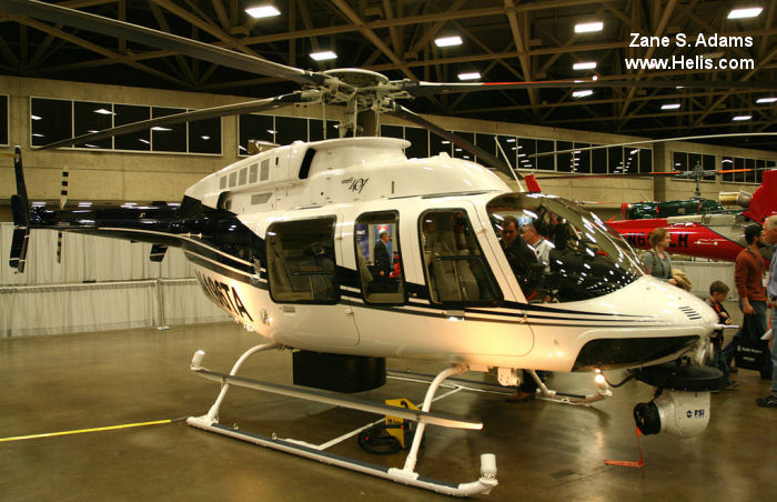 Helicopter Bell 407 Serial 53925 Register N196TA C-GADP used by HeloAir ,Bell Helicopter Canada. Built 2009. Aircraft history and location