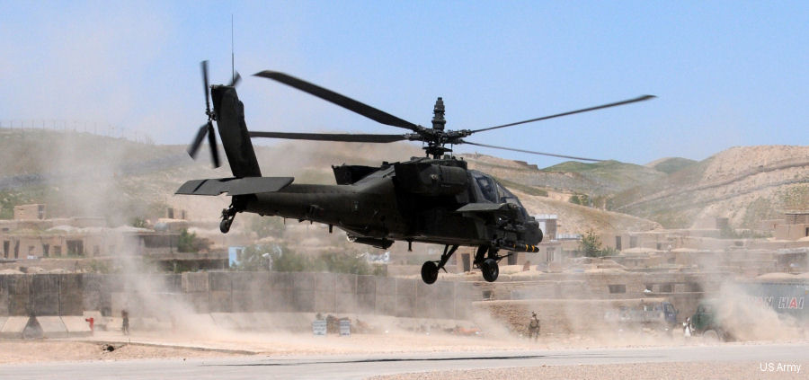 Apache helicopter in Qual-I-Nah, Afghanistan