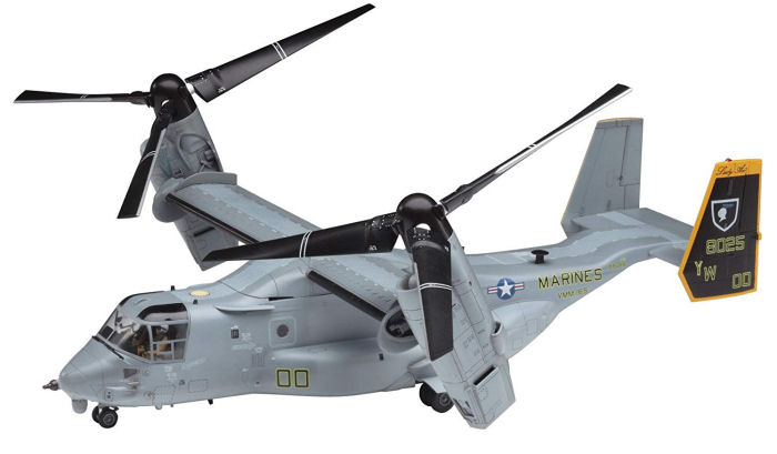 Hasegawa 1/72 MV-22B Osprey USMC Helicopter model kit
