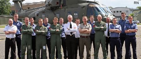 UK Marines learn about AW101 at RAF Benson